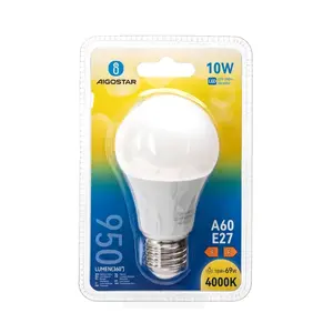 Lampadina LED A60 E27 10W, ad alta efficienza energetica, lunga durata, luce calda; ideale per l'illuminazione domestica e ambientale. - Product Image 2