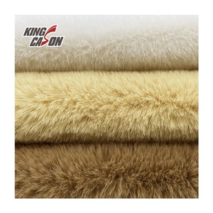 Kingcason Sang Trọng Trung Quốc Vải Bán Buôn Giả Lông Thỏ Vải Tùy Chỉnh Màu Sắc Dài Cọc Lông Thú Vải Mềm Dài Cọc Lông Thú Giả Vải - Product Image 1