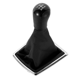 Car Shift Knob Dust Cover Leather Black 5 6 Speed For Ford Focus <b>Interior</b> <b>Accessory</b> - Product Image 1