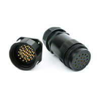 Connecteur électrique en ligne FCONNR noir Socapex 19 broches, fiche mâle vers prise femelle pour boîte de distribution d'alimentation