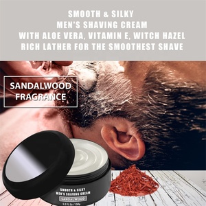 Barbe soin lisse soyeux hommes ensemble de crème à <span class=keywords><strong>raser</strong></span> <span class=keywords><strong>savon</strong></span> à <span class=keywords><strong>raser</strong></span> barre et Gel avec bois de santal menthe poivrée eucalyptus gel à <span class=keywords><strong>raser</strong></span> - Product Image 2
