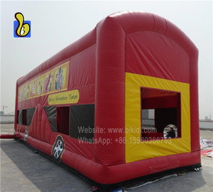 Thiết Kế Mới Inflatable Red Jungle Bus <span class=keywords><strong>Bouncer</strong></span>/Inflatable Nhảy Xe Buýt - Product Image 5