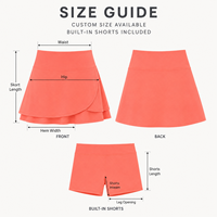 Jupe-short de tennis personnalisée pour femme, taille haute, superposée, avec short intégré, pour le sport et l'entraînement sur le court