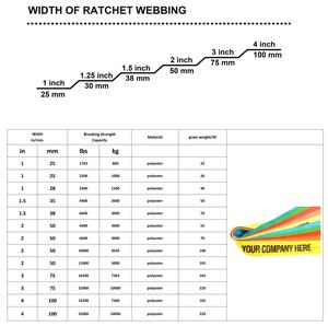 Sangles d'arrimage à cliquet en polyester de 25 mm (1 pouce) avec double crochet en J, capacité de 880 lb, pour moto - Product Image 4