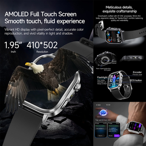 OEM ODM สมาร์ทวอทช์คาร์ดิโอแกรมที่กำหนดเอง ECG เครื่องวัดความดันโลหิตอุณหภูมิออกซิเจนในเลือด24ชั่วโมงการติดตามการนอนหลับ - Product Image 2