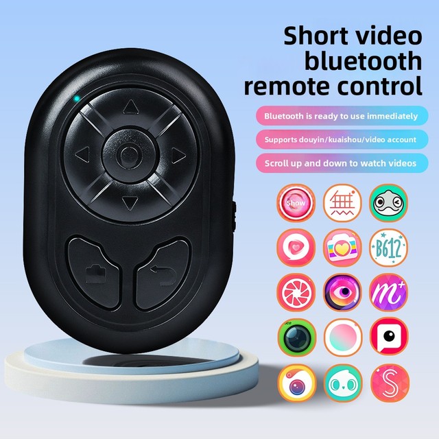 Factory-Wholesale Automatic Seven-button Mobile Phone Remote Control with Battery for E-Reader Short-Video Page-Turning Tool