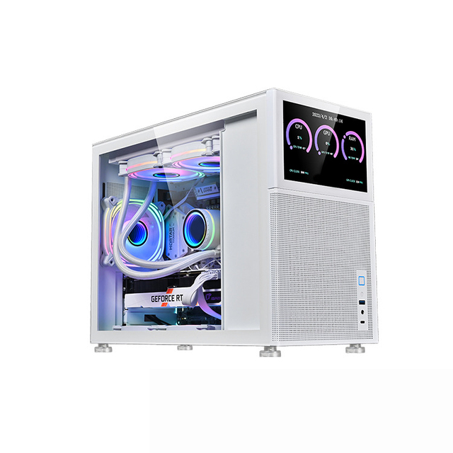 2022 New Arrival Factory Cost Desktop Atx Acrylic Transparent Glass Cabinet PC Server Case PC Gaming Computer Cases & Towers
