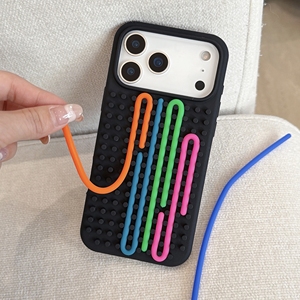 <span class=keywords><strong>Coque</strong></span> antichoc en silicone souple style jeu d'entraînement cérébral DIY Dots pour <span class=keywords><strong>iPhone</strong></span> 13 <span class=keywords><strong>14</strong></span> 15 16 17 Pro Max, housse amusante anti-stress - Product Image 6