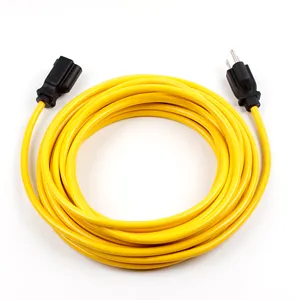 Wholesale extension cords Commercial Grade 27FT 16/3 18/3 SJTW male to male construction extension cord