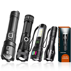1200-5000 lumen đèn pin tay <span class=keywords><strong>LED</strong></span> <span class=keywords><strong>Torch</strong></span> đèn flash ánh sáng ngoài trời 1200 lumen XML T6/P50/P70 không thấm nước đèn pin Zoomable - Product Image 1