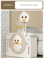 Parc Bébé Pliable au Design Moderne avec Barrière de Sécurité et Maisonnette pour Bébés et Tout-Petits, Idéal pour Chambre