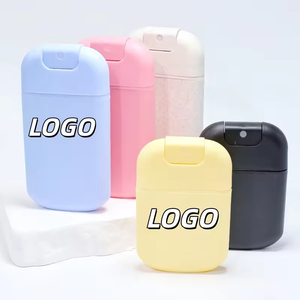 Vente chaude – Flacon vaporisateur de parfum en plastique format carte, carré, rouge, bleu, vert, violet, jaune, 45 ml, facile à transporter - Product Image 1