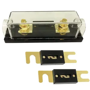 1/0/4/8 Gauge ANL Fuse Holder With 10 Pack Gold Plated 100 Amp ANL Fuse