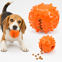 Balle distributrice de friandises en TPR pour chien, jouet à mâcher dentaire à picots pour l'alimentation interactive et couleur personnalisée, vente en gros