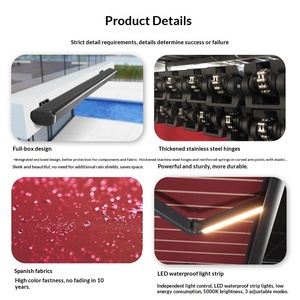 <span class=keywords><strong>Toldo</strong></span> Retráctil Eléctrico Automático Plegable Moderno de Aleación de Aluminio con Lona de Poliéster Reforzada, Instalación en Pared - Product Image 3