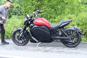 Motocicleta eléctrica retro Cruiser con motor central de 96V y 15000W, transmisión por correa, modelo Sequence <span class=keywords><strong>Zero</strong></span>. - Product Image 2