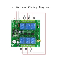 Module récepteur radio sans fil RF ZYSY 3000M 12V 24V 36V 6 canaux 433M avec interrupteur et relais 10A de qualité industrielle
