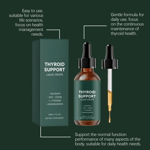 Gouttes liquides de soutien thyroïdien OEM avec sélénium, zinc, iode, L-tyrosine <span class=keywords><strong>et</strong></span> Ashwagandha pour le bien-être métabolique <span class=keywords><strong>et</strong></span> l'énergie - Product Image 4