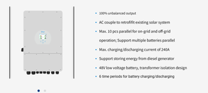 Deye อินเวอร์เตอร์พลังงานแสงอาทิตย์มาตรฐานประเทศไทยอินเวอร์เตอร์ไฮบริด12kW 10kW 6kW 5kW - Product Image 4