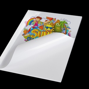Pet siêu trắng tự dính Vinyl <span class=keywords><strong>A4</strong></span> Sheets đối với tùy chỉnh Sticker trên thực phẩm mỹ phẩm chai phim hoạt hình thiết kế máy in phun nhãn - Product Image 2