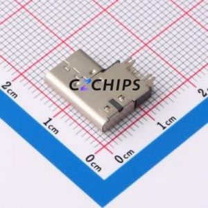 XUBF-0314-AS260 USB Connector Through hole Component (THT) Connector Type-C USB 3.1 Female Side Insert - Product Image 2