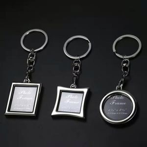 Custom <b>Heart</b>-Shaped Keychain Personalized Photo <b>Frame</b> for Couples Square Zinc Alloy Metal Love Penda Unique Keyrings - Product Image 4