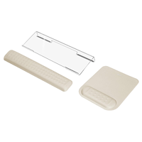 Support de clavier d'ordinateur rectangulaire en mousse à mémoire de forme MOSISO avec repose-poignets et tapis de souris 17,12x2,76 pouces, ergonomique et massant, facile à utiliser