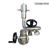 Canon à eau pour camion Xiangfa avec poignée/roue, construction en acier inoxydable et alliage d'aluminium, taille DN150, pour incendies de classe A/B
