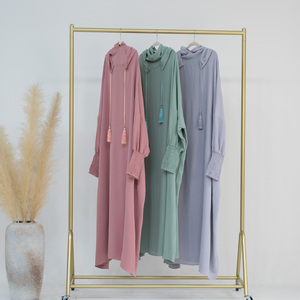 Felpe con cappuccio abbigliamento islamico modesto Jilbab sport taglie forti abiti da donna Ramadan Abaya abbigliamento islamico con Undercap - Product Image 6