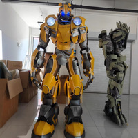 Gerçek Kişiler İçin Giyilebilir Mecha Dönüşen Robot Noel Kostümü Takım Elbise Seti (Erkek Yetişkinler İçin)