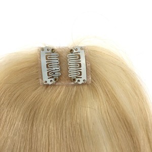 Clip di frangia dei capelli umani di Remy di colore biondo In per la frangia dei capelli fatta a mano dei capelli delle donne - Product Image 2