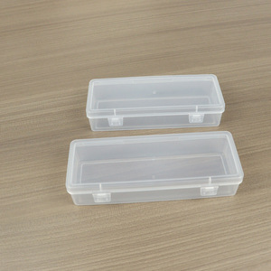 Rectangular Transparent PP Plastic Storage Box 17.5cm Double Buckle Cover Stationery Fishing Gear Organizer Hardware Tool Box - Product Image 2