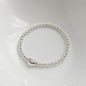 Ins дизайн 925 стерлингового серебра ручной работы круглые бусы, браслеты прекрасные милые сердцу/бобов/квадратный улыбка шарм браслеты и браслеты ювелирные изделия - Product Image 3