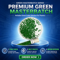 Granulés de masterbatch vert 25% de qualité alimentaire, concentré de couleur verte pour l'extrusion de tuyaux d'eau potable