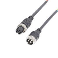Équipement de détection Prise électrique d'alimentation de signal 6 broches Prise mâle femelle pré-fil GX16 avec câble 20/22/24 AWG