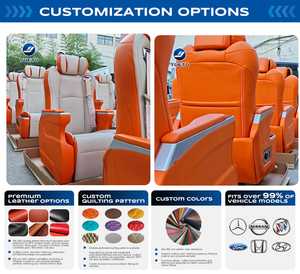 Asientos de Capitán de Lujo de <span class=keywords><strong>9</strong></span> <span class=keywords><strong>Plazas</strong></span> con Masaje, Calefacción, Ventilación y Reposapiernas para Ford Transit JMC Van - Product Image 4