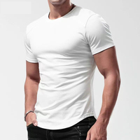 Kaos Lapisan Dasar Bermotif - Katun Murni Elastis Bergaya Sport Lengan Pendek Cepat Kering Bahan Mesh Bernapas Pas Badan