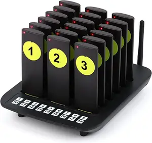 Waitress Calling System Cheap Pager 18pcs Table Buzzers Long Range Wireless Paging System Queue Buzzer System FCC Ce