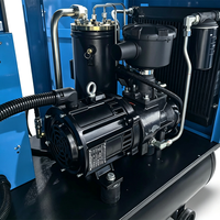 Kompresor Udara Sekrup 7.5KW Grosir Pabrik dengan Tangki 300L Tekanan 7-13Bar Bersertifikasi CE Bertenaga AC Stasioner