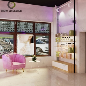 Étagère d'exposition cosmétique de haute qualité OEM, présentoir de magasin de maquillage personnalisé avec LED, présentoir de magasin de soins de la peau pour centres commerciaux - Product Image 2