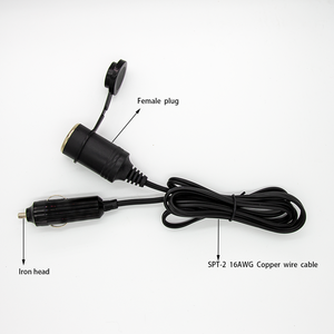 Vendita Diretta dalla Fabbrica Connettore DC Cavo a 2 Conduttori 20/22/24 AWG Cavo DC 5.5*2.1mm Tipo Spina Accendisigari Auto - Product Image 2