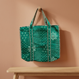 Bolsas de Almacenamiento Acolchadas de Algodón con Estampado a Mano, Estilo Campestre Francés, Hechas a Mano, Gran Capacidad - Product Image 2