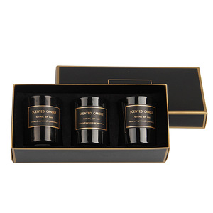 Fornitori acquista set regalo etichetta privata prezzo all'ingrosso vetro decorativo cera di soia lavanda <span class=keywords><strong>mini</strong></span> 3 candela profumata - Product Image 1