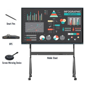 Tableau interactif intelligent grand format 100/110 pouces avec écran tactile, tableau blanc SKD pour l'éducation/<span class=keywords><strong>le</strong></span> bureau, 50 points de contact, tout-en-un - Product Image 4