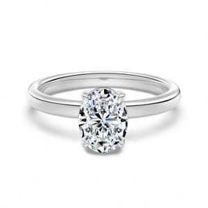 Dylam Classic Style Fine Jewelry <b>925</b> <b>Silver</b> D Color VVS1 6*8mm Moissanite Stone Wedding Engagement Bridal Promise Women <b>Rings</b> - Product Image 1