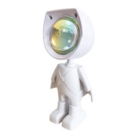 Lampe Coucher de Soleil Robot, Veilleuse USB à Commande Tactile, Lumière d'Ambiance pour Chambre, Projection du Lever du Soleil