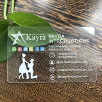 Impression de Cartes de Visite Professionnelles Transparentes Claires en Plastique Étanche avec Dorure Or Rose Personnalisée et Livraison Rapide