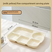 Assiette de petit-déjeuner créative de style crème, hautement esthétique et minimaliste, en céramique émaillée de luxe léger, favorisant la perte de poids