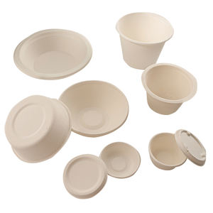 Micro-ondes aliments biodégradables à emporter smoothie riz pâtes assiette à dessert bol à sucre jetable personnalisé - Product Image 6