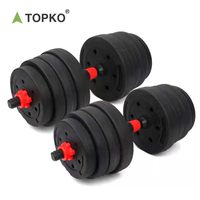 Ensemble d'haltères réglables TOPKO, barre de musculation 15kg 20kg 30kg 40kg, vente en gros, ensemble d'haltères réglables en ciment de haute qualité